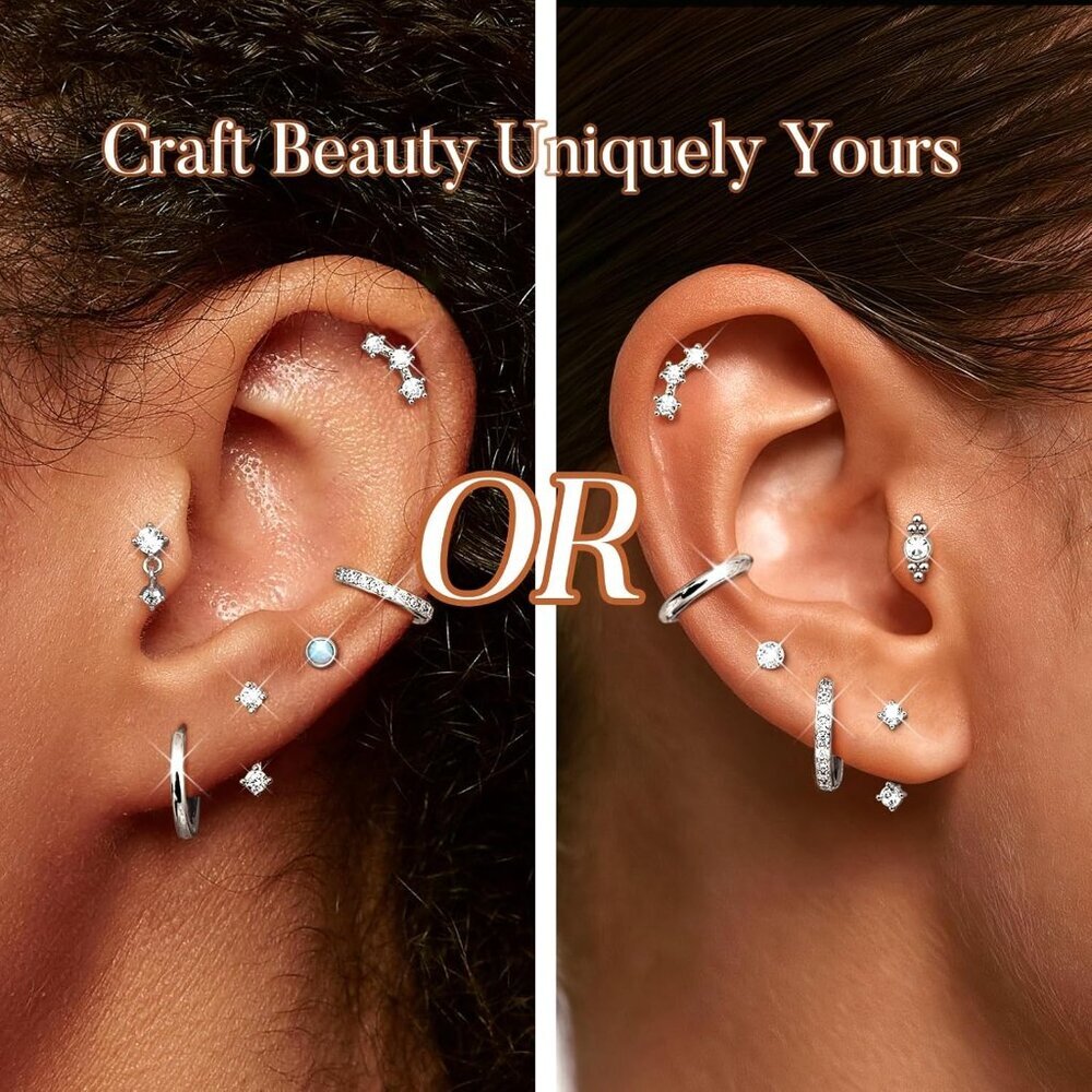 Comfortable Flat Back Earrings For Multiple Pierc… - image 2